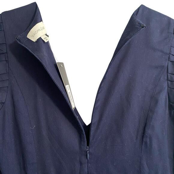 NWT Anthropologie Sachin Babi Rosa Dress Women’s 10 Cotton Maxi Blue Polka Dot - Picture 7 of 10